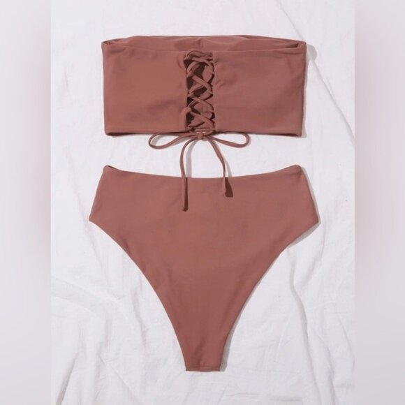 HOST PICK NWOT Womens dusty Pink Bikini Set - Picture 2 of 5